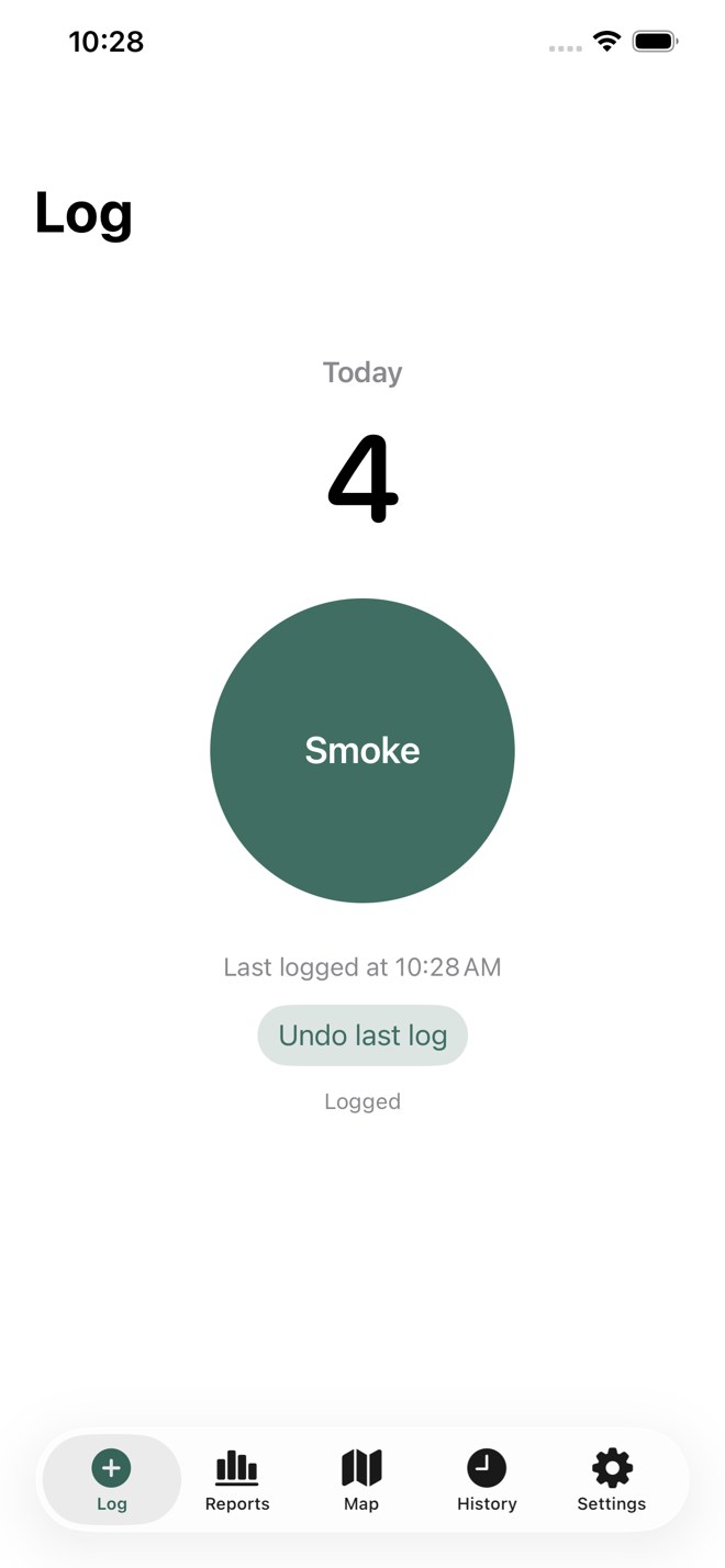 Seej one-tap smoking log